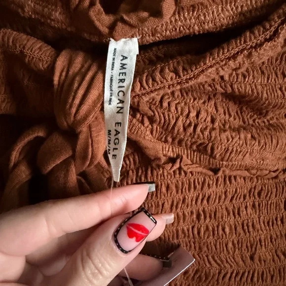 American Eagle Outfitters Sunchaser Smocked Midi Dress - Picture 2 of 5